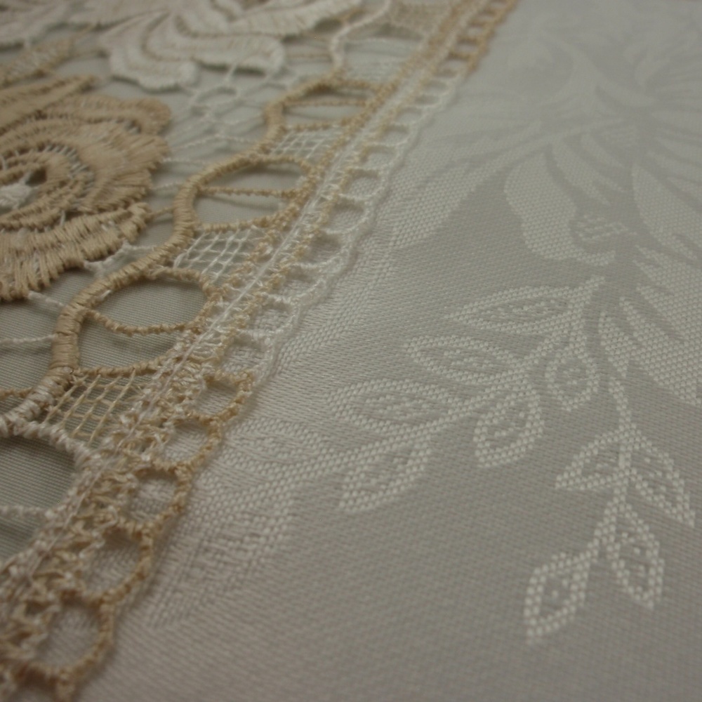 NEW Cream Beige Rose Lace Table or Dresser Runner - Picture 4 of 5